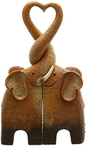 Something Different Wholesale Elegant Brown Resin Elephant Family, 18cm x 10.5cm (1 Set), Artistic Design