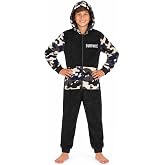 Get Trend Pokemon | Minecraft | Fortnite One Piece Pajamas for Boys, Teens | Pikachu, Creeper Print Soft, Warm Fleece Jumpsuit, Zip-Up Sleepwear, Cozy Loungewear PJ, Gaming Gifts for Boys, 6–16 Years