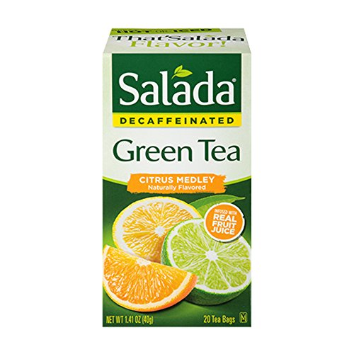 Salada Decaffeinated Citrus Medley Green Tea, Individually Wrapped Tea