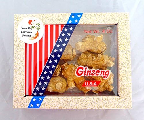 Green Bay Wisconsin Premium Ginseng Root, Jumbo Size, 4 oz net weight
