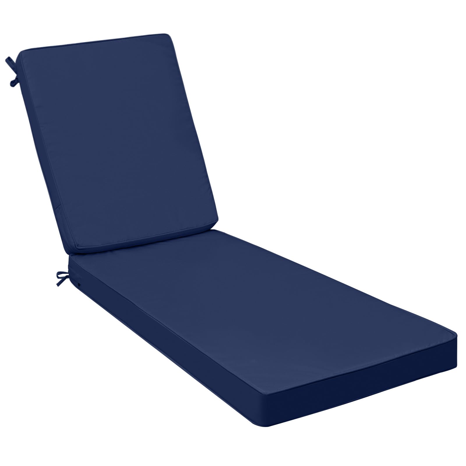 Photo 1 of AAAAAcessories Outdoor Chaise Lounge Cushions, Fade-Resistant, Waterproof Patio Furniture Replacement Cushions, 74" x 23" x 3", Navy Blue