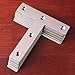 Alise T Flat Brackets,Corner Bracket Corner Brace Mending Plate Repair 80mm x 80mm Stainless Steel Flat Braces for Wood Tables, Chairs, Sofas, Beds, Cabinets, Doors and Windows,Brushed,Pack of 10