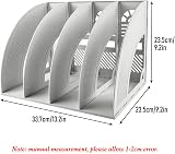 KXF Arched Desk Organizer 4 Compartments ABS Plastic File Magazine Rack view 2