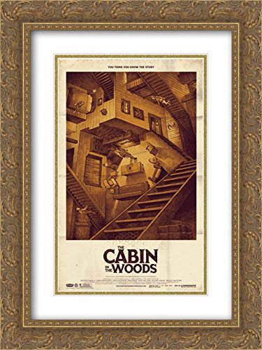 Amazon Com The Cabin In The Woods 18x24 Double Matted Gold Ornate