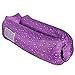Inflatable Lounger Lazy Sofa Bed, Portable Air Beds Sleeping Sofa Couch for Outdoor Travelling, Camping, Beach (purple water droplet)