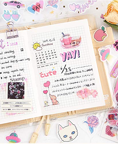 Molshine 320pcs Decorative Stickers-Forest Animal Plant Planet Ocean Series Decals for DIY,Personalize,Bullet Diary Decoration,Laptops,Scrapbook,Luggage,Cars,Books,Sealing -8 Packs - Thumbnail 3
