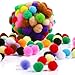 Caydo 600 Pieces 1 Inch Pom Poms for Valentine Hobby Supplies and DIY Creative Crafts Decorations, Assorted Colors