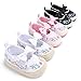 Isbasic Baby Girls Knit Soft Sole Toddler Mary Jane Sneakers Casual Canvas Shoes