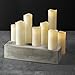 LampLust 8 Ivory Slim Flameless Candles with Warm White LEDs, Smooth Finish, Assorted Sizes, Remote and Batteries Included