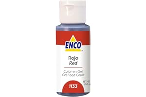 ENCO Food Coloring Gel Red 1.41 oz (40g) Concentrated, Vegan