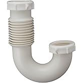 Plumb Pak PP21250 Flex 'N Fix J Bend, 1-1/2" or 1-1/4" inlet , White