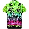 V.H.O. Funky Hawaiian Shirt Casual Men Front Pocket Button Down Very Loud Shortsleeve Unisex Beach Multi Colors