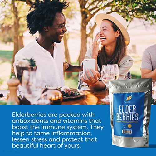 Dried Elderberries, 1lb, Dried Elderberry Berries Bulk, Elderberry