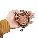 Besteel 8 PCS Mens Womens Wood Necklace Chain Bracelets 108 Buddhist Strand Wood Prayer Beads Sandalwood Link Wrist