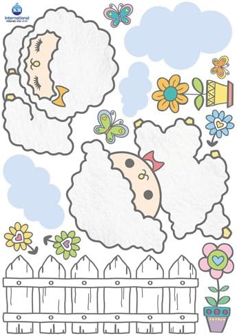 Reusable Decoration Wall Sticker Decal - Sleepy Sheep Count