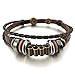 INBLUE Men,Women's Alloy Genuine Leather Bracelet Bangle Braided Tribal