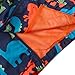 KISBINI Boy's Cartoon Dinosaur Print Zip Jacket Hooded Hoodies with Pockets 3T