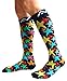 Compression Socks (1 pair) for Women & Men by A-Swift - Graduated Athletic Fit for Running, Nurses, Flight Travel, Skiing & Maternity Pregnancy - Boost Stamina & Recovery (Stars, L/XL)
