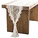 Ling's moment White Floral Lace Table Runner 32 x 120 Inches for Rustic Country Wedding Party, Bridal Shower, Baby Shower, Candlelight Dinners