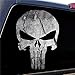 Punisher Skull Cracked Rock Stone Military Decal Sticker Graphic - 4 Sizes Available (18" high x 13" wide) (13" high x 9" wide)