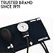 MDF Instruments, Calibra Aneroid Premium Professional Sphygmomanometer, Blood Pressure Monitor with Adult Cuff & Carrying Case, Lifetime Calibration, White Dial, Navy Blue Cuff, MDF808M04