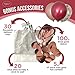 Bonus Accessories! Burgundy Balloons, Rose Gold Confetti Balloons with Accessories - Pack of 30, 3 Style, 12 inch | Great for Bridal Shower Decorations | Birthday Decorations | Wedding Balloons