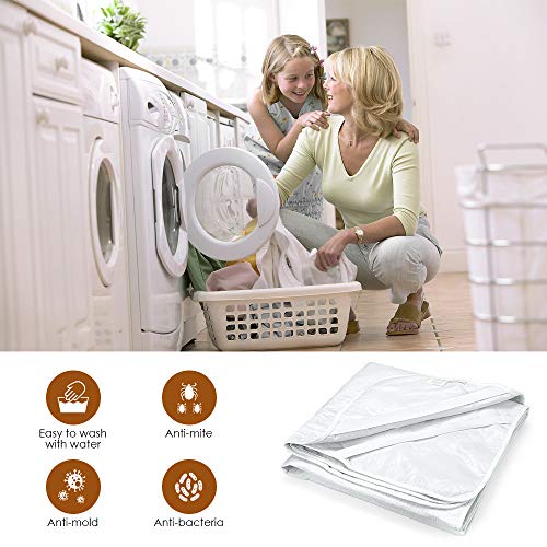oakome Waterproof Mattress Protector Queen - Highly Absorbent Mattress Pad Protector Cover with Dust Mite Proof, Bed Bug Proof, Breathable Fitted Sheet (60 x 80 inch) - Thumbnail 5