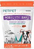 PETIPET Plant Based Dog Treats - Hip & Joint Relief with Glucosamine, Chondroitin, MSM - Whole Food & Human Grade Ingredients - Made in USA 180 Chews