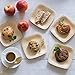 Bambu Pack of 25 - 5 Inch Disposable Bamboo Plates Square, Biodegradable Eco Friendly Products, Bamboo Disposable Appetizer Plates for Events