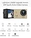 Lightdow LD6000 WiFi 1080P HD Sports Action Camera Bundle with DSP:Novatek NT96655 Chip, 2.0-Inch LTPS LCD, 170° Wide Angle Lens and Bonus Battery (Gold+WiFi)