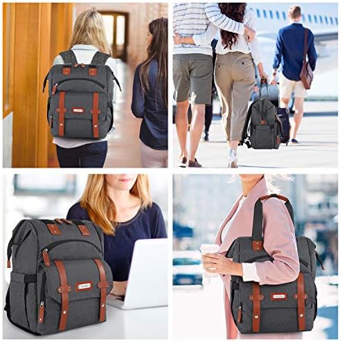 Travel Laptop Backpack, Doctor Teacher Work RFID Anti Theft Durable Laptops Backpack with USB Charging Port, Water Resistant Wide Open College School Computer Bag for Men Women Fits 15.6 Inch Notebook 7 Travel Laptop Backpack, Doctor Teacher Work RFID Anti Theft Durable Laptops Backpack with USB Charging Port, Water Resistant Wide Open College School Computer Bag for Men Women Fits 15.6 Inch Notebook