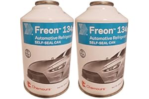 WUIIL Chemours Brand R134a for MVAC use in a 12-Ounce Self-Sealing Container (2)