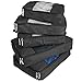 TravelWise Packing Cube System - Durable 5 Piece Weekender Plus Set (Black)