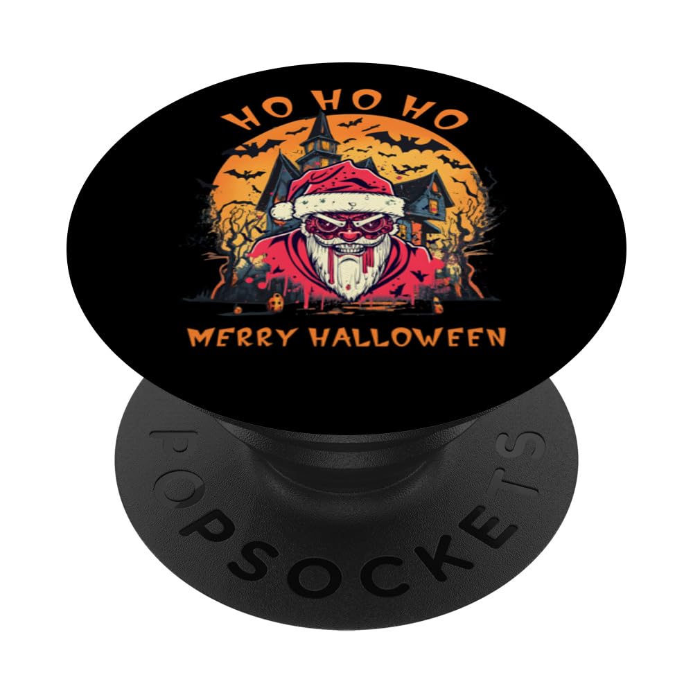 Ho Ho Ho Merry Halloween Santa Horror PopSockets Swappable PopGrip