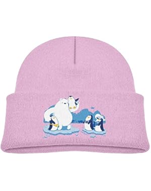 Kids Fashion Polar Bear and Antarctic Penguin Casual Flexible Winter Knit Hats/Ski Cap/Beanie/Skully Hat Cap