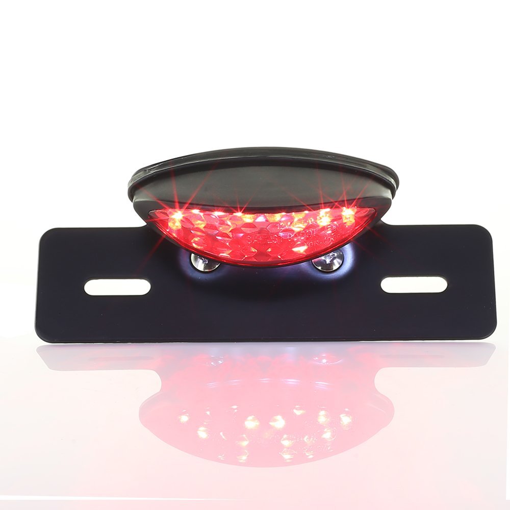 Krtopo Motorcycle LED RED Stop Running Brake Rear Tail Light Rear Fender Universal Modified Retro