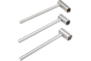 Metallor Guitar Truss Rod Adjusting Wrench Hex Box Wrench Guitar Neck Adjustment Tools Pocket Hexagon Box Spanner 6.35mm, 7mm