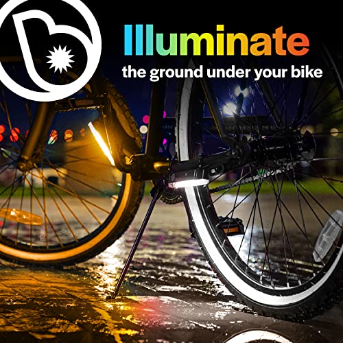 Brightz GoBrightz LED Bike Frame Light - Glowing Bike Underglow Light Bar for Night Riding - 4 Modes Flashing or Steady Glow - Cool Bicycle Lights for Kids, Teens & Adults - Be Cool, Be Safe, Be Seen