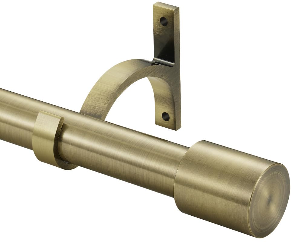 View 1 of Hosmile Antique Bronze Curtain Rods 28-178", Splicing Window Curtain Rods, Decorative Curtain Rods with Cap Finials, Adjustable 1-Inch Window Treatment Curtain Rods, Telescoping Drapery Rods