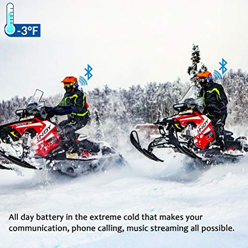 LEXIN LX-B4FM 4 Riders Motorcycle Intercom, Universal Helmet Communication System, Waterproof Bluetooth Headset with Speakers for Motorcycle Helmet 1600m Range - Thumbnail 5
