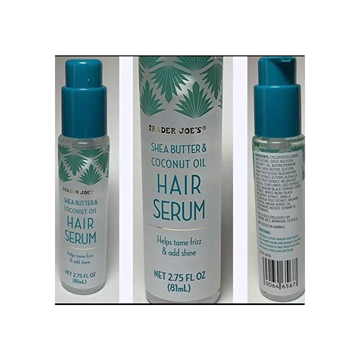 Trader Joe's Shea Butter & Coconut Oil Hair Serum Black Hair Information