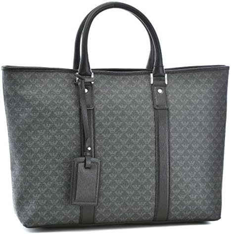 Amazon Emporio Armani エンポリオアルマーニ バッグ メンズ Pvcレザー トートバッグ ブラック グレー Y4n0 Yh606 並行輸入品 Emporio Armani エンポリオアルマーニ トートバッグ