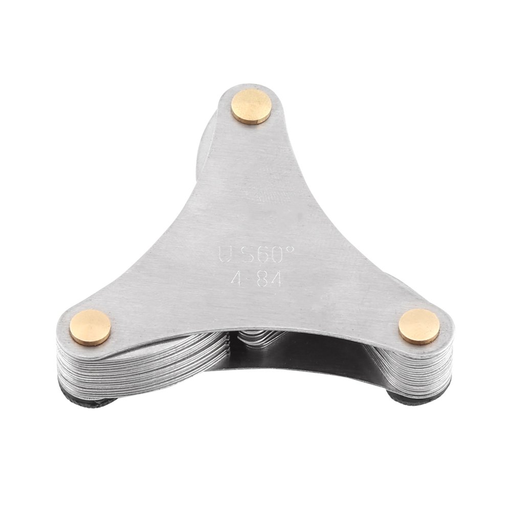 Jectse 51/52Pcs Thread gauge,Screw Thread Pitch Plug Cutting Gauge,Thread Measuring tool,Centre Gage,60 and 55 Degree,for Metal Turning Lathes(51pc)