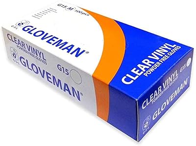Gloveman GL6621 Vinyl Gloves Small Pack of 100 Powder Free