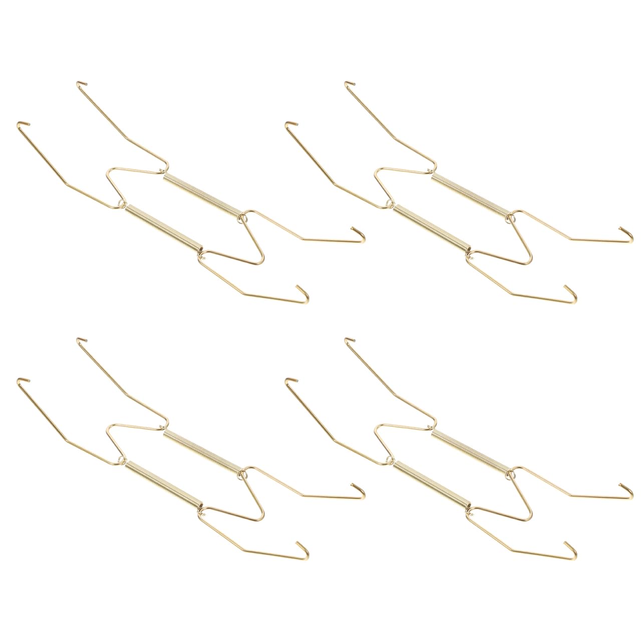 Zerodeko 4pcs Metal Spring Hook Wall Plate Hangers for Dish Holder for Kitchen Decorative Hanging Use