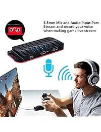 Tarjeta de captura HDMI de juegos, Full HD USB 3.0 HDMI Video Capture Card,HDMI Streaming Game Recorder Dispositivos para PS3 PS4 Xbox