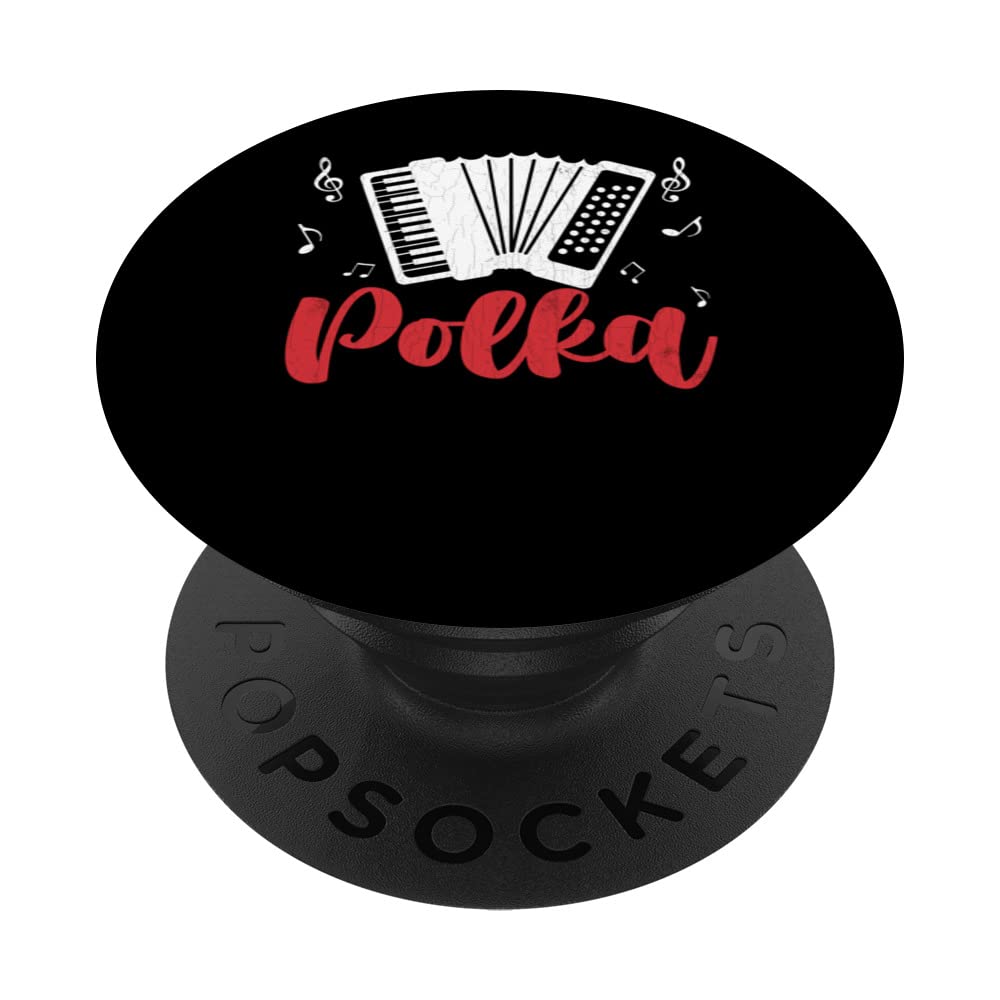Polka Music Accordion Funny Accordions Player Graphic PopSockets Swappable PopGrip
