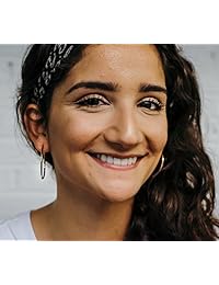 Pendientes de aro de oro amarillo de 14 quilates con cierre de clip, tubo de 0.079 in