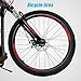 Murtisol Mountain Bike 26” Hybrid Bicycle with Dual Disc Brake,21 Speeds Derailleur, Designed Cool Frame, Adjustable Seat，Red Blackthumb 4