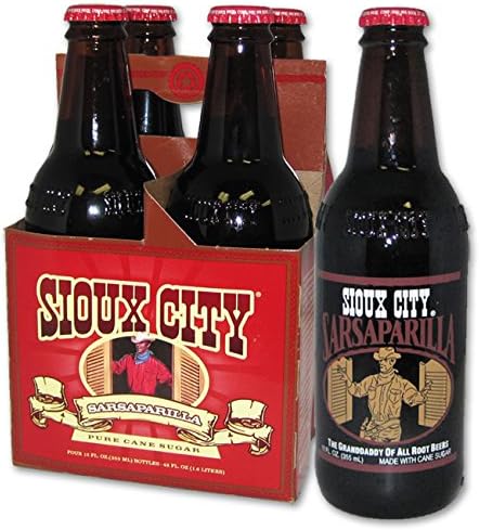 Sioux City SARSAPARILLA - ("It's like having the Wild West in a bottle!"), Buy TWENTYFOUR bottles and SAVE per Bottle, 6 - 4 Packs, Each bottle is 12 oz (Pack of 24)